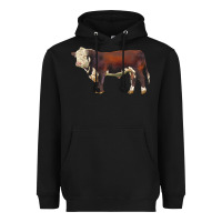 Black hereford bull Heavyweight Hoodie - LillyAllenDesigns