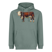 Sage hereford bull Heavyweight Hoodie - LillyAllenDesigns