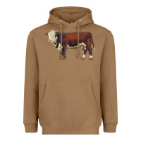Toasted Coconut hereford bull Heavyweight Hoodie - LillyAllenDesigns
