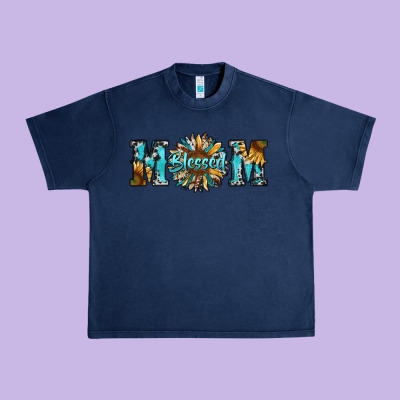 Blessed Mom Urban Heavy Tee Designed By Ranaportraitstore
