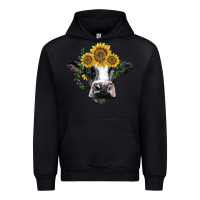 Black holstein cow with sunflower Urban Hoodie - BarkalooDesign