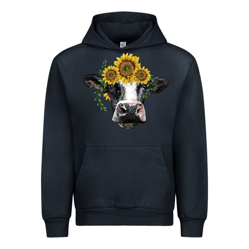 Holstein Cow With Sunflower Urban Hoodie by BarkalooDesign | Teevron