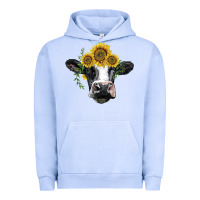 Pigment Grape Ice holstein cow with sunflower Urban Hoodie - BarkalooDesign