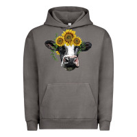 Pigment Tornado holstein cow with sunflower Urban Hoodie - BarkalooDesign