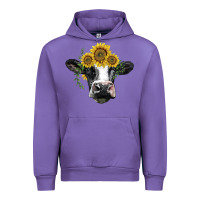 Tulip holstein cow with sunflower Urban Hoodie - BarkalooDesign
