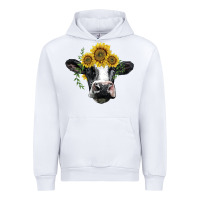 White holstein cow with sunflower Urban Hoodie - BarkalooDesign