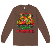 Chestnut sweet summer watermelon and truck Long Sleeve Tee - HRA Design Shop