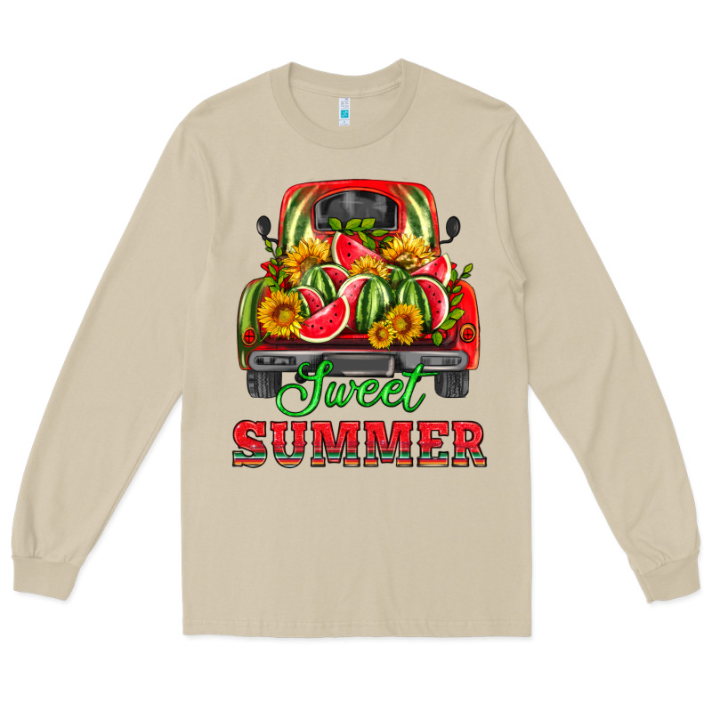Sweet Summer Watermelon And Truck Long Sleeve Tee by HRA Design Shop | Teevron