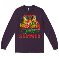 Plum sweet summer watermelon and truck Long Sleeve Tee - HRA Design Shop