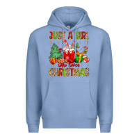 Colony Blue just a girl who loves christmas Premium Hoodie - MaliasSmallBusiness