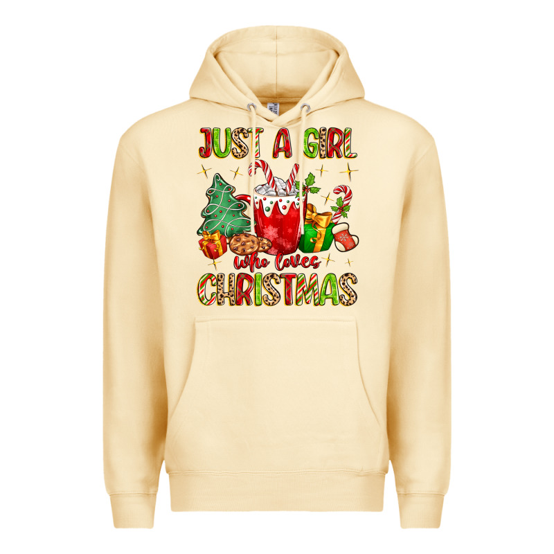 Just A Girl Who Loves Christmas Premium Hoodie by MaliasSmallBusiness | Teevron