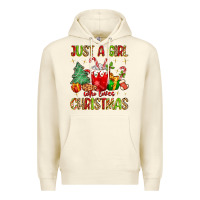 Sandshell just a girl who loves christmas Premium Hoodie - MaliasSmallBusiness