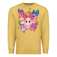 Antique Gold soft pink easter Premium Sweatshirt - MaliasSmallBusiness