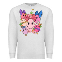 Oatmeal Heather soft pink easter Premium Sweatshirt - MaliasSmallBusiness