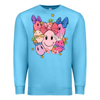 Ocean Blue soft pink easter Premium Sweatshirt - MaliasSmallBusiness