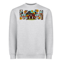 Heather Grey barn mom western mother s day Heavyweight Sweatshirt - texasbilliewilder