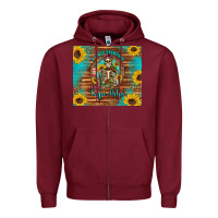 Burgundy i hate everyone but coffee helps western skeleton coffee sunflowers Zipper Hoodie - Artiststas
