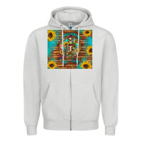 Dove Grey i hate everyone but coffee helps western skeleton coffee sunflowers Zipper Hoodie - Artiststas