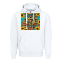 White i hate everyone but coffee helps western skeleton coffee sunflowers Zipper Hoodie - Artiststas