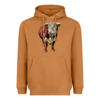 Meerkat hereford bull face Heavyweight Hoodie - LillyAllenDesigns