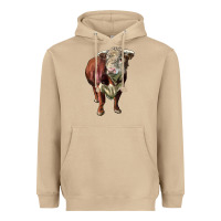 Mushroom hereford bull face Heavyweight Hoodie - LillyAllenDesigns
