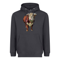Hereford Bull Face Heavyweight Hoodie | Teevron