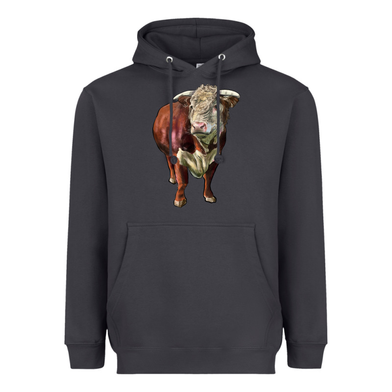 Hereford Bull Face Heavyweight Hoodie by LillyAllenDesigns | Teevron