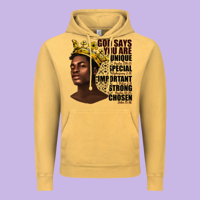 Vintage Hoodie afro man god says you are