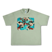 Oil Green aztec cowhide background Urban Heavy Tee - Zillion Design Studio