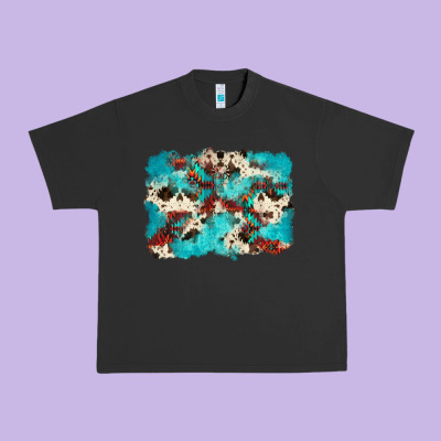 Aztec Cowhide Background Urban Heavy Tee Designed By Zillion Design Studio