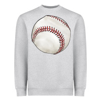 Heather Grey baseball Heavyweight Sweatshirt - texasbilliewilder