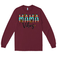 Burgundy mama vibes Long Sleeve Tee - CowhideDigitalArt