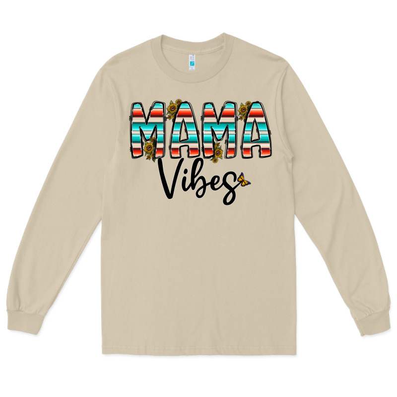 Mama Vibes Long Sleeve Tee by CowhideDigitalArt | Teevron