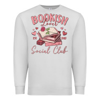 Dove Grey bookish lover social club Premium Sweatshirt - MaliasSmallBusiness
