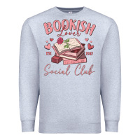 Heather Grey bookish lover social club Premium Sweatshirt - MaliasSmallBusiness