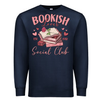 Navy bookish lover social club Premium Sweatshirt - MaliasSmallBusiness