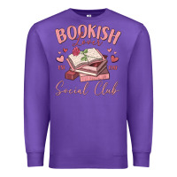 Purple bookish lover social club Premium Sweatshirt - MaliasSmallBusiness