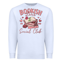 White bookish lover social club Premium Sweatshirt - MaliasSmallBusiness