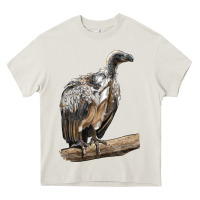 Cream Vulture Bird Heavy Core Tee - LillyAllenDesigns