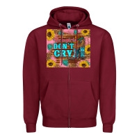 Burgundy cowgirls don't crty boots hat sunflowers tumbler Zipper Hoodie - Artiststas