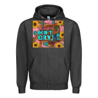 Charcoal Heather cowgirls don't crty boots hat sunflowers tumbler Zipper Hoodie - Artiststas