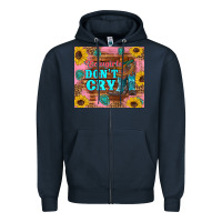 Navy cowgirls don't crty boots hat sunflowers tumbler Zipper Hoodie - Artiststas