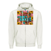 Oatmeal Heather cowgirls don't crty boots hat sunflowers tumbler Zipper Hoodie - Artiststas