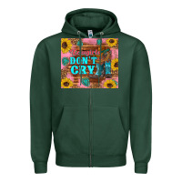 Sports Green cowgirls don't crty boots hat sunflowers tumbler Zipper Hoodie - Artiststas