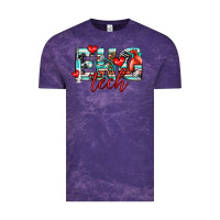 Cloud Purple ekg tech Vintage Tee - texasbilliewilder