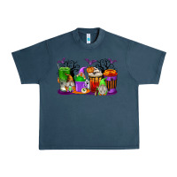 Midnight Navy Halloween Gnomes Coffee Cups Urban Heavy Tee - texasbilliewilder