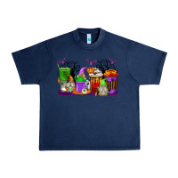 Navy Halloween Gnomes Coffee Cups Urban Heavy Tee - texasbilliewilder