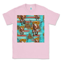 Bubblegum Pink longhorn bull seamless pattern Classic Tee - HRA Design Shop