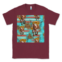 Burgundy longhorn bull seamless pattern Classic Tee - HRA Design Shop