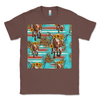 Chestnut longhorn bull seamless pattern Classic Tee - HRA Design Shop